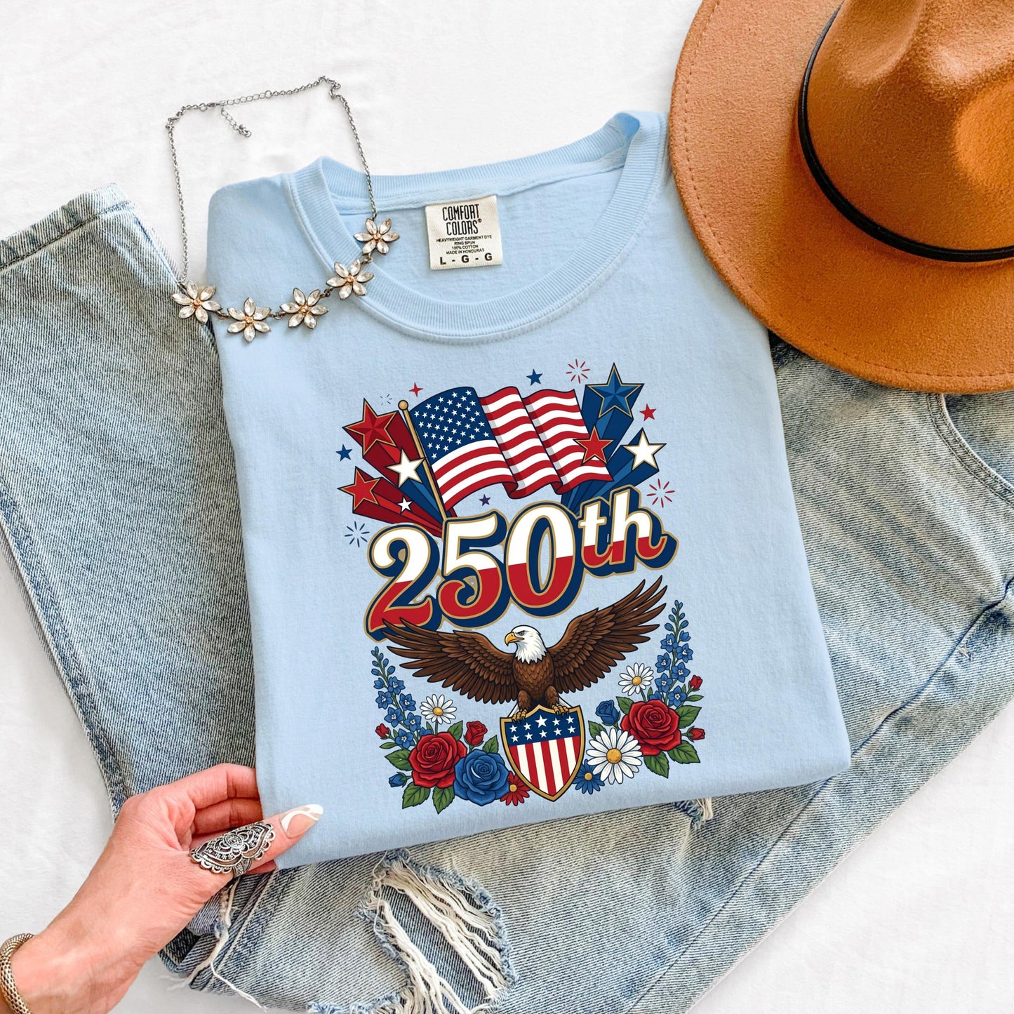 USA 250 Eagle Shirt, Patriotic Eagle T Shirt, Fourth of July Tee, America 250 Shirt