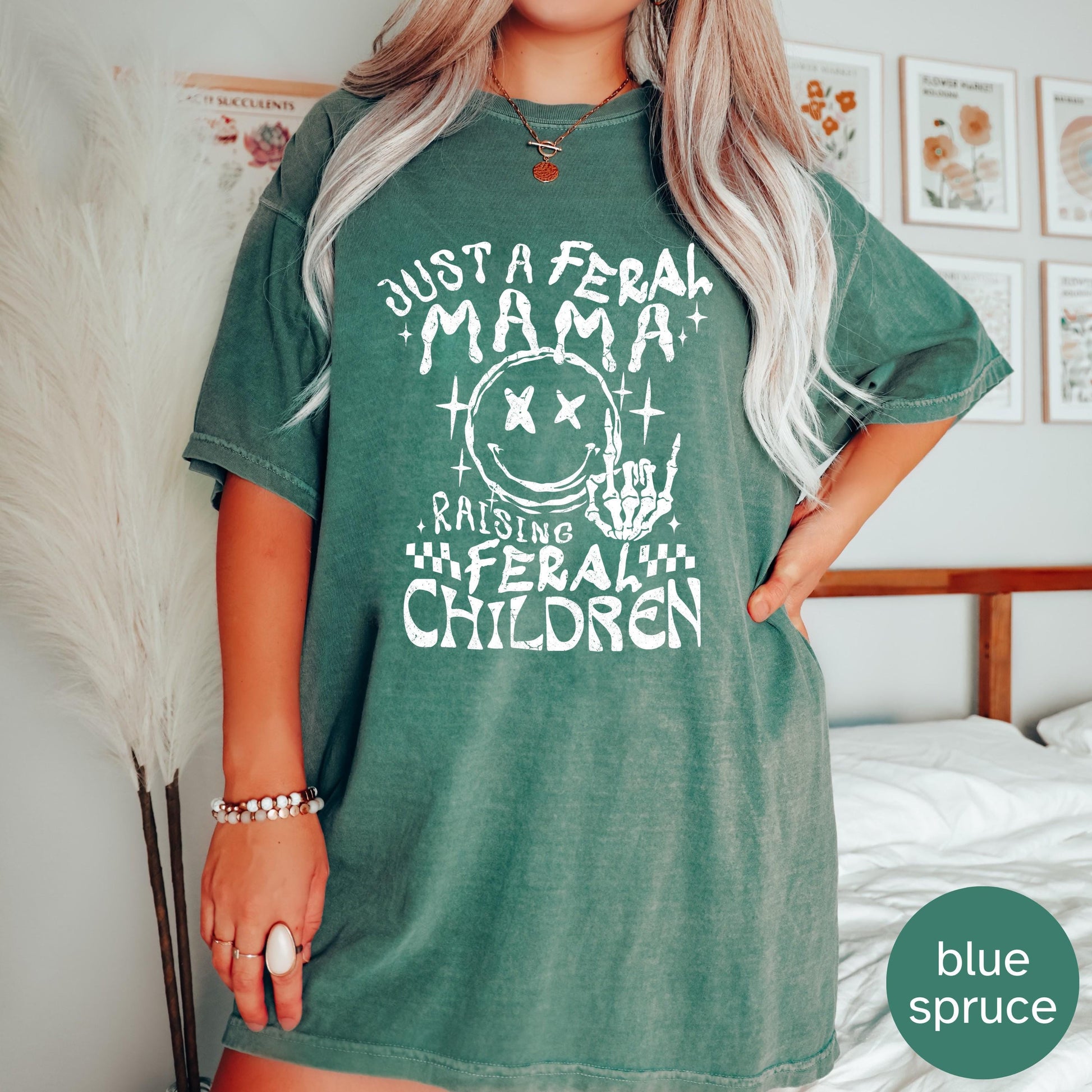 Feral Mama Shirt - Just a Feral Mama Raising Feral Children, Mothers Day Gift Tee, Mama TShirt, Best Mom Shirt, Gift for Her