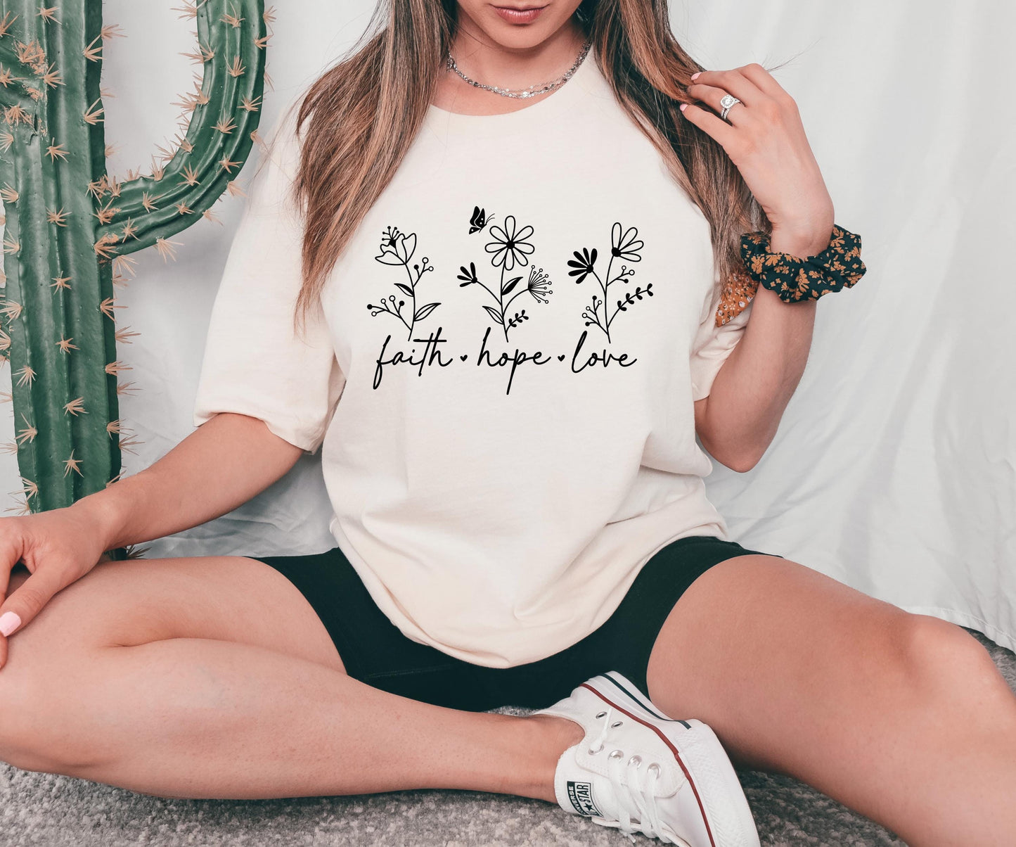 christian faith hope love shirt floral faith tee inspirational scripture shirt church outfit everyday christian top
