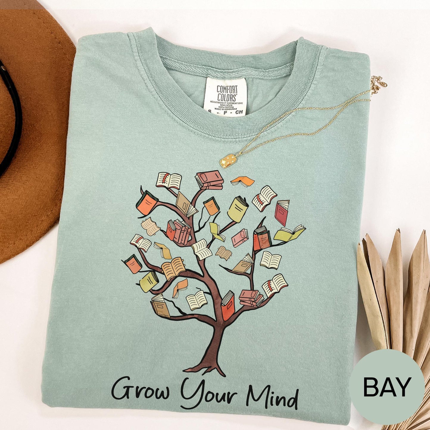 Grow Your Mind Book T-Shirt: Funny Bookish Graphic Tee