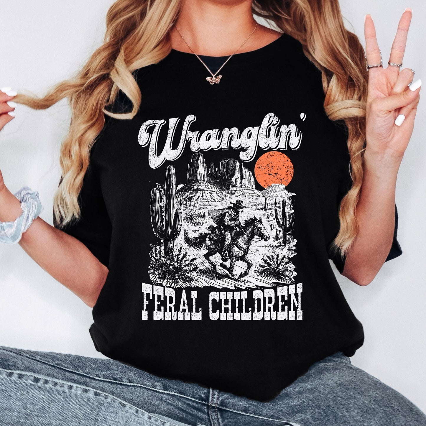 Wranglin Feral Children T-Shirt, Funny T-shirt, Shirt for men, Shirt for women, Unisex Shirt, Graphic T-shirt, Comfort Colors