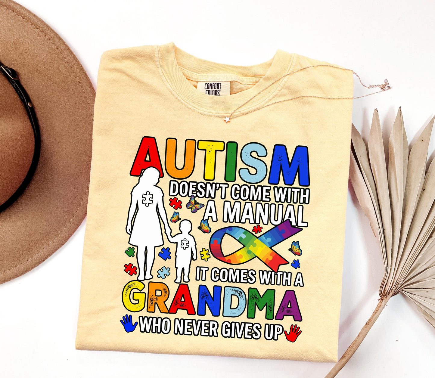 Autism Grandma Shirt Boy, Autism Awareness Tee, Puzzle Ribbon Shirt, Special Needs Grandma Gift