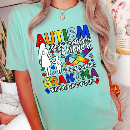 Autism Grandma Shirt Boy, Autism Awareness Tee, Puzzle Ribbon Shirt, Special Needs Grandma Gift
