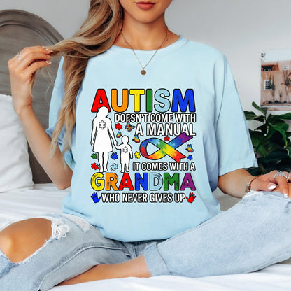 Autism Grandma Shirt Boy, Autism Awareness Tee, Puzzle Ribbon Shirt, Special Needs Grandma Gift