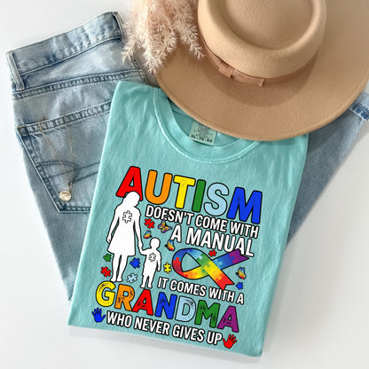 Autism Grandma Shirt Boy, Autism Awareness Tee, Puzzle Ribbon Shirt, Special Needs Grandma Gift