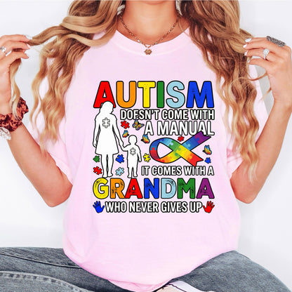 Autism Grandma Shirt Boy, Autism Awareness Tee, Puzzle Ribbon Shirt, Special Needs Grandma Gift
