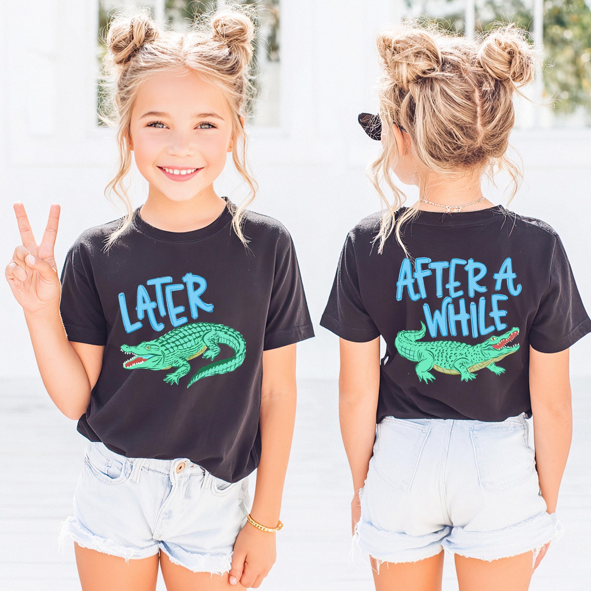 Last Day of School Shirt Kids, BLUE Later Gator Shirt, After A While Crocodile Shirt