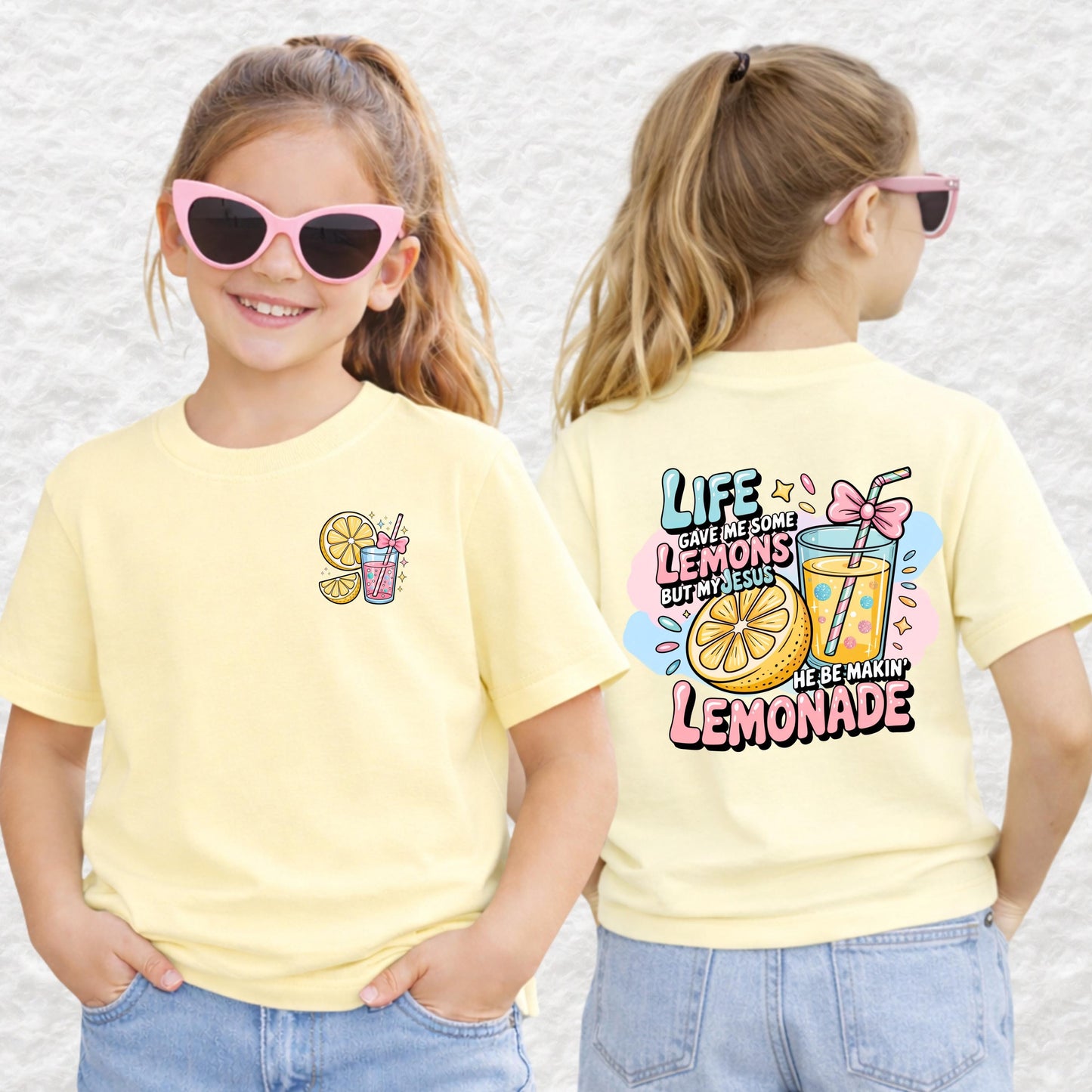 Christian Lemonade Shirt Kids, Life Gave Me Lemons Jesus Made Lemonade Tee, Faith Shirt