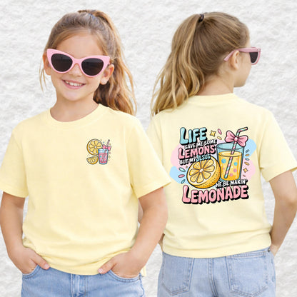 Christian Lemonade Shirt Kids, Life Gave Me Lemons Jesus Made Lemonade Tee, Faith Shirt