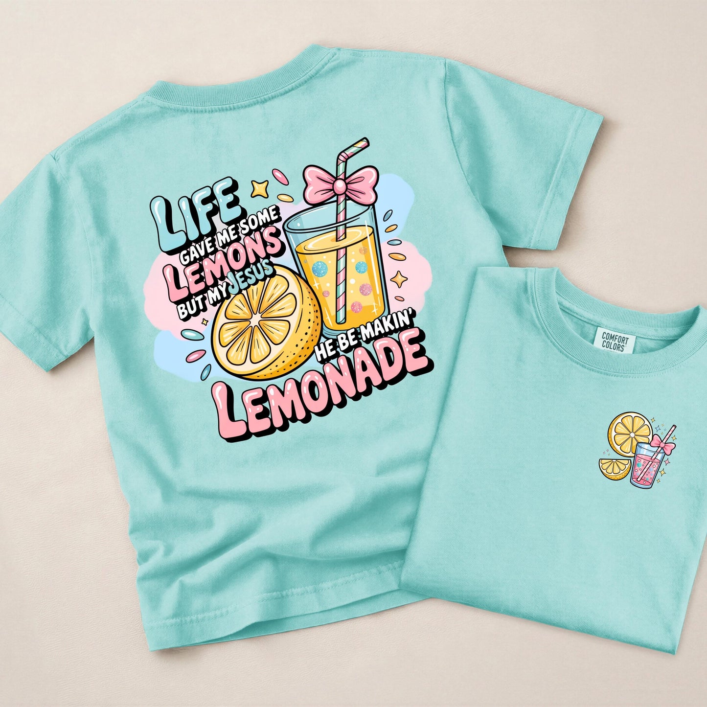 Christian Lemonade Shirt Kids, Life Gave Me Lemons Jesus Made Lemonade Tee, Faith Shirt