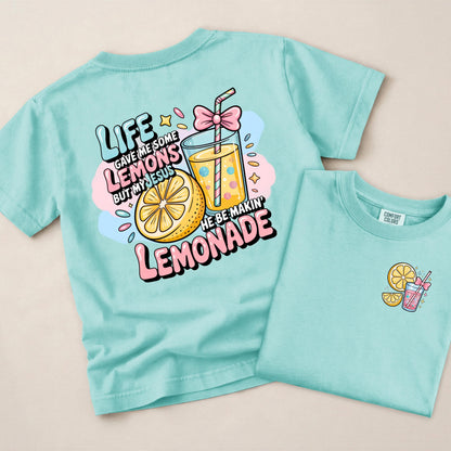 Christian Lemonade Shirt Kids, Life Gave Me Lemons Jesus Made Lemonade Tee, Faith Shirt