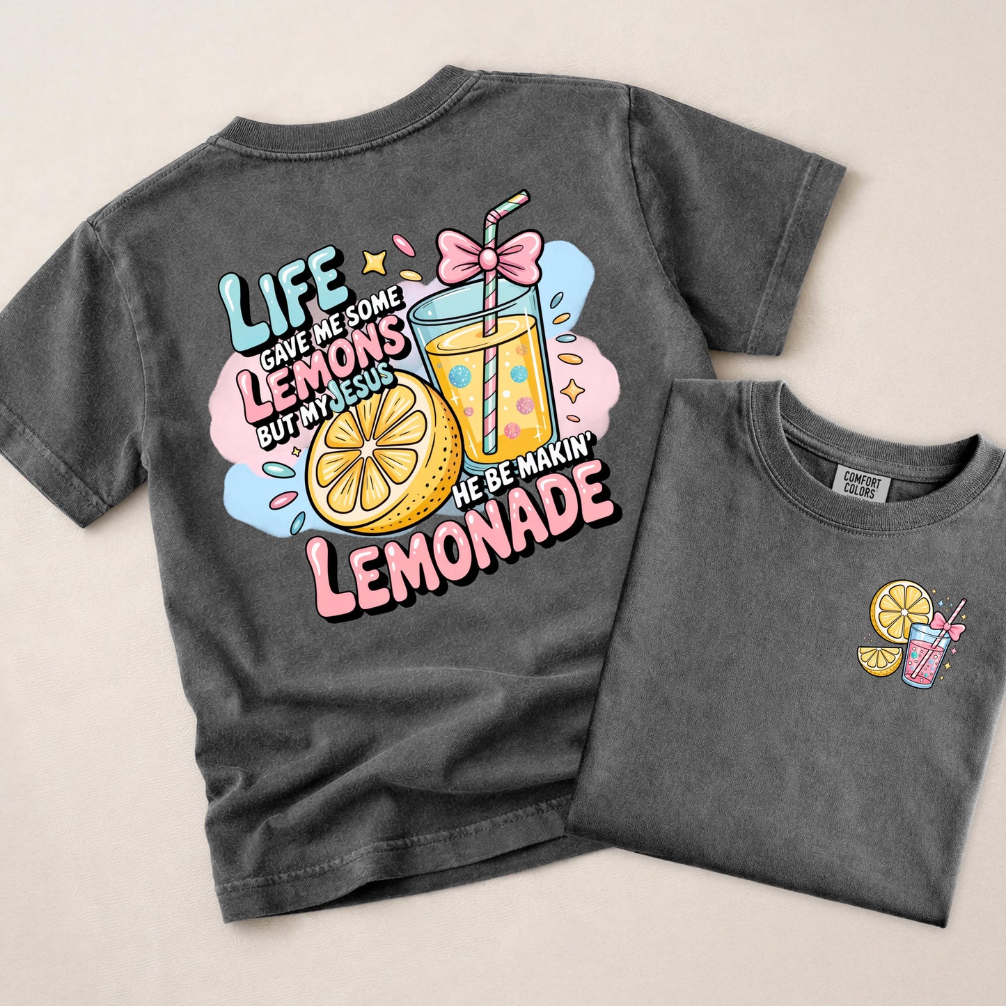 Christian Lemonade Shirt Kids, Life Gave Me Lemons Jesus Made Lemonade Tee, Faith Shirt
