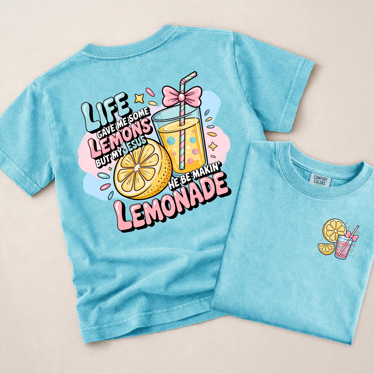 Christian Lemonade Shirt Kids, Life Gave Me Lemons Jesus Made Lemonade Tee, Faith Shirt