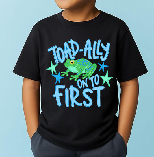 Toad Ally On to 1st Grade Shirt, Last Day of Kindergarten Tee, Kids Moving Up Shirt, End of School Outfit