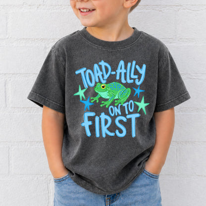 Toad Ally On to 1st Grade Shirt, Last Day of Kindergarten Tee, Kids Moving Up Shirt, End of School Outfit
