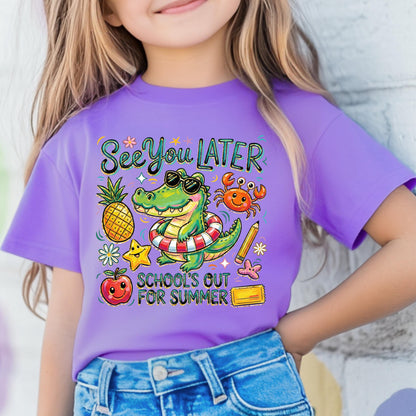 see you later shirt kids, last day of school shirt, schools out for summer tee, kids summer shirt, end of school outfit