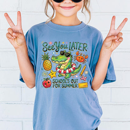 see you later shirt kids, last day of school shirt, schools out for summer tee, kids summer shirt, end of school outfit