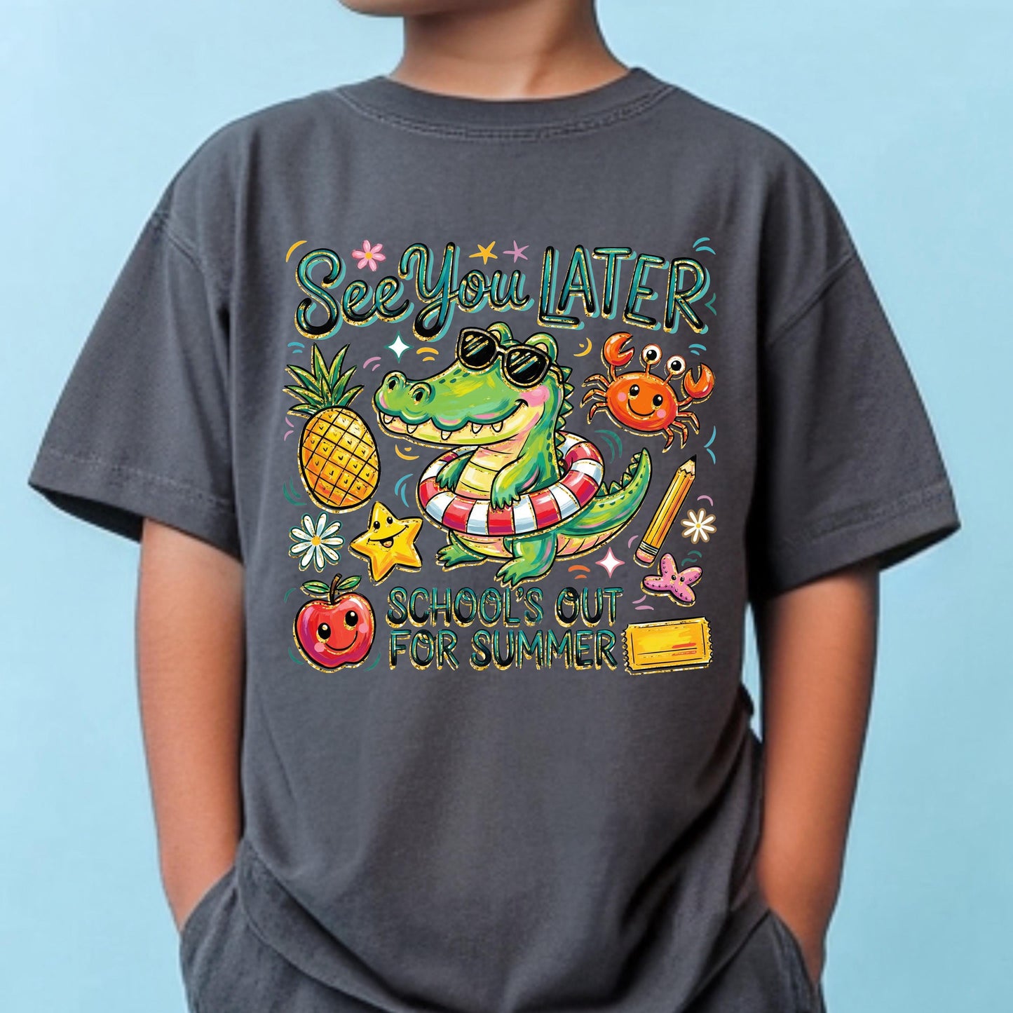 see you later shirt kids, last day of school shirt, schools out for summer tee, kids summer shirt, end of school outfit