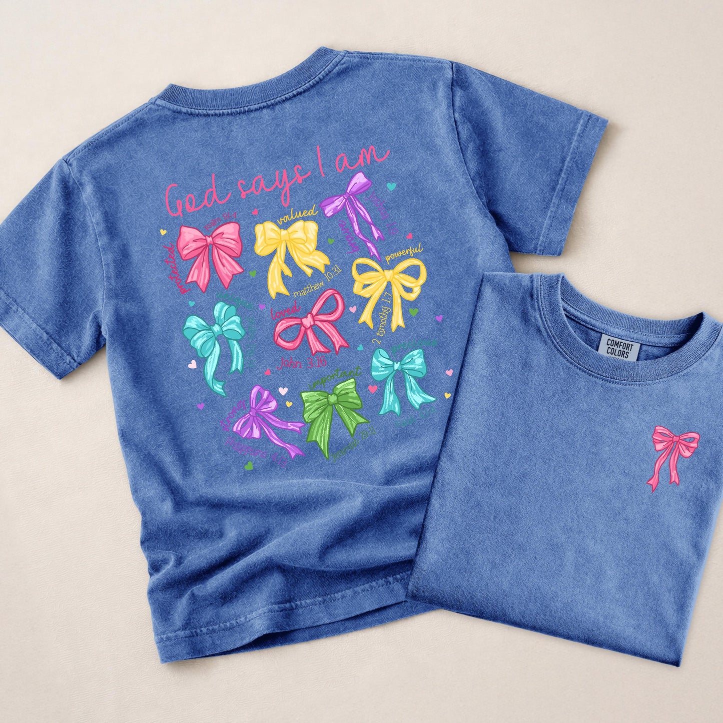 god says i am shirt kids, christian girls shirt, faith shirt for girls, bible verse shirt kids, religious kids tee, inspirational shirt
