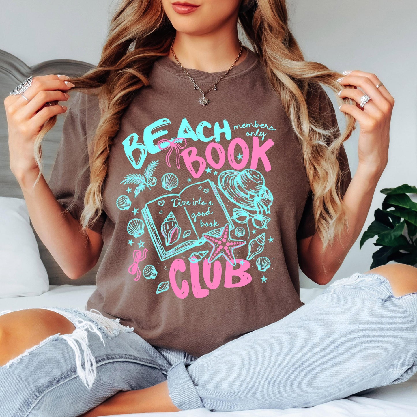 beach book club shirt, summer reading tee, book lover shirt, coastal book club tee, vacation reading shirt