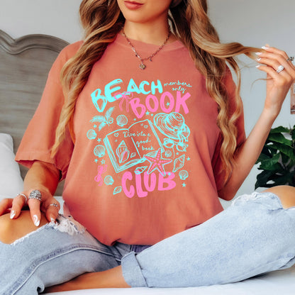 beach book club shirt, summer reading tee, book lover shirt, coastal book club tee, vacation reading shirt