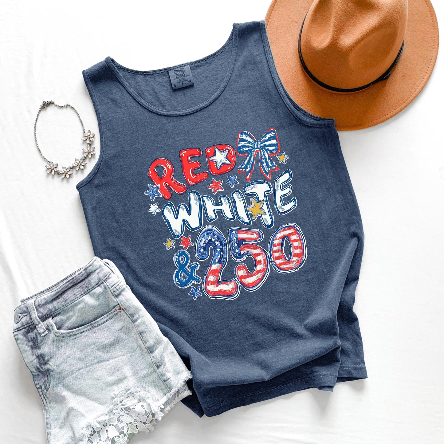 red white and 250 tank, 4th of july tank top, patriotic tank usa, america 250 tank, independence day tank