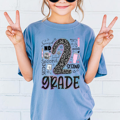 second grade shirt for girl cute back to school tee 2nd grade shirt for daughter first day of school shirt girls school outfit youth tee