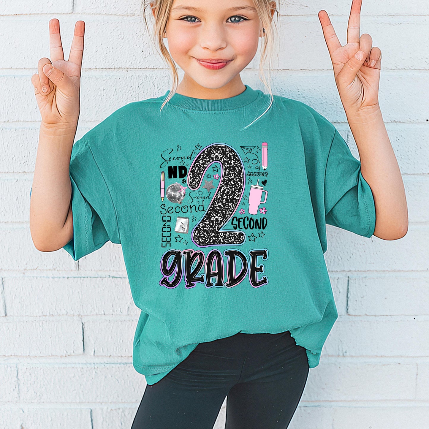 second grade shirt for girl cute back to school tee 2nd grade shirt for daughter first day of school shirt girls school outfit youth tee