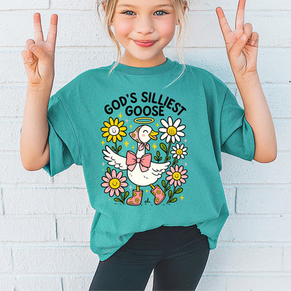 God's Silliest Goose Kid's Christian Jesus Shirt