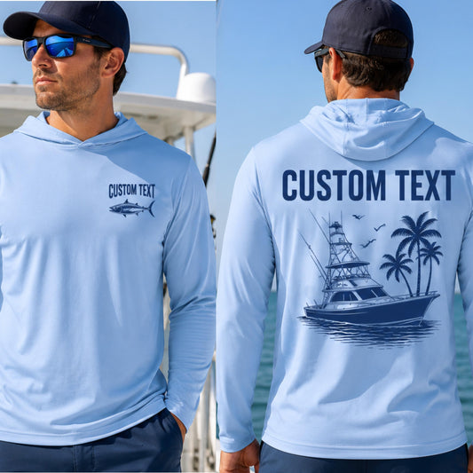 Custom Shirt UPF 50 long sleeve sun hoodie shirt moisture wicking quick dry breathable lightweight top UV protection with your logo outdoor