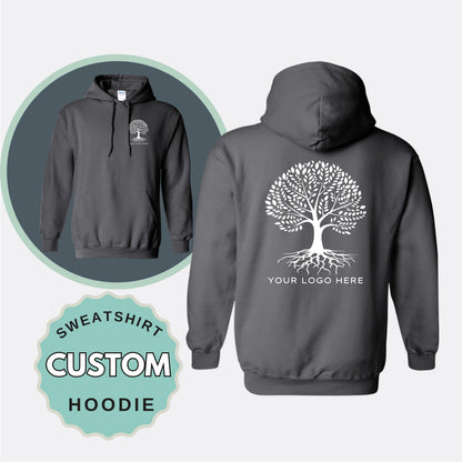 Custom Logo Hoodie Gildan 18500 Business Sweatshirt Company Branding Work Wear