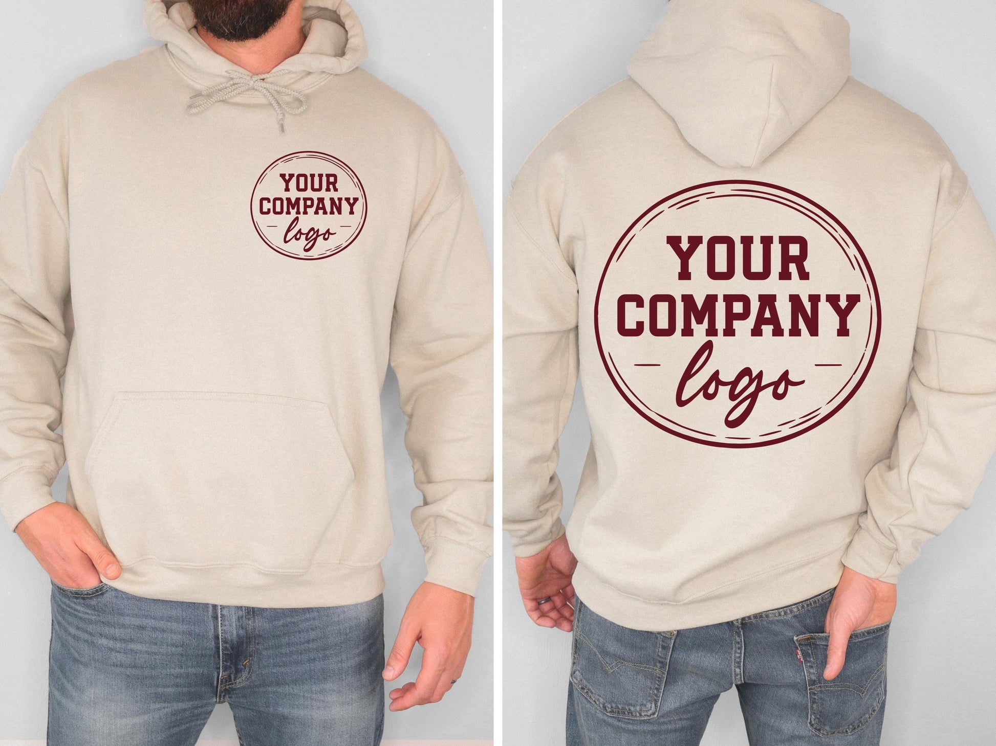 Custom Logo Hoodie Gildan 18500 Personalized Business Sweatshirt Company Team Wear