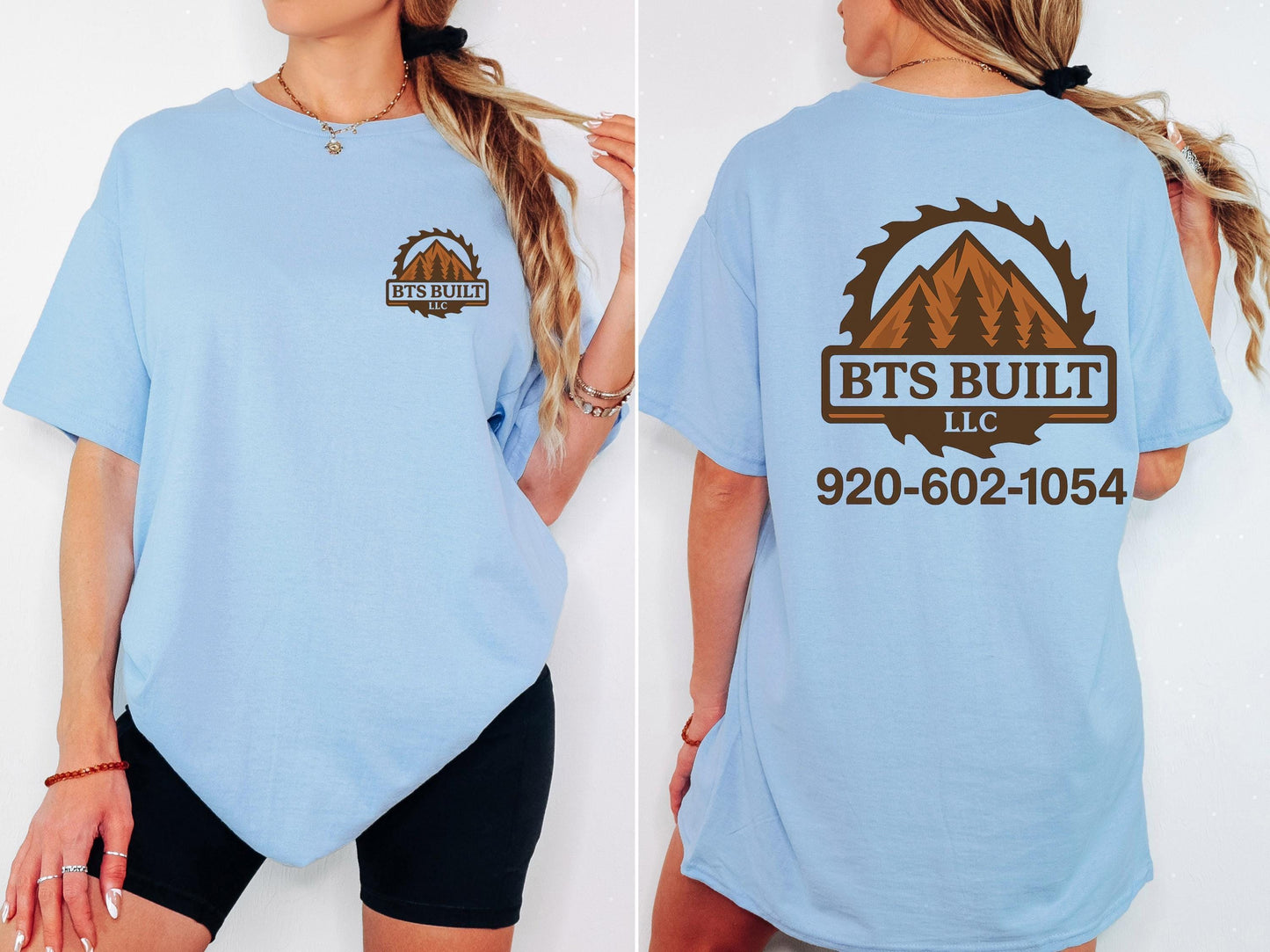 Gildan 5000 Custom T-Shirt, Custom Logo Shirt, Personalized Business Tee, Front Back Logo Shirt, Company Team Shirts