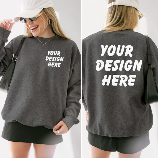Personalized Crewneck Sweatshirt, Custom Gift Sweatshirt Gildan 18000, Cozy Custom Crewneck, Custom Text Sweatshirt, Everyday Wear