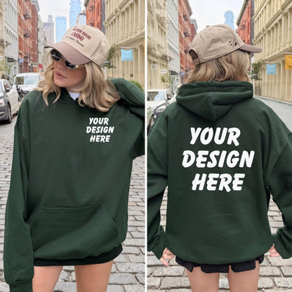 Custom Merch Hoodie Gildan 18500, Brand Hoodie, Logo Sweatshirt, Custom Print Hoodie, Small Business Merch, Custom Apparel