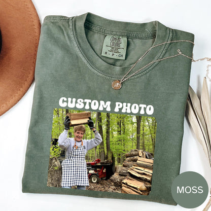 Comfort Colors®Custom Photo Shirt, Personalized T-Shirt, Custom Picture Tshirt, Your Photo Shirt, Family Picture Tee, Logo Image Shirts Gift