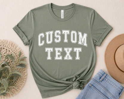 Custom Text T Shirt Bella Canvas 3001 Business Shirt Company Branding Work Wear