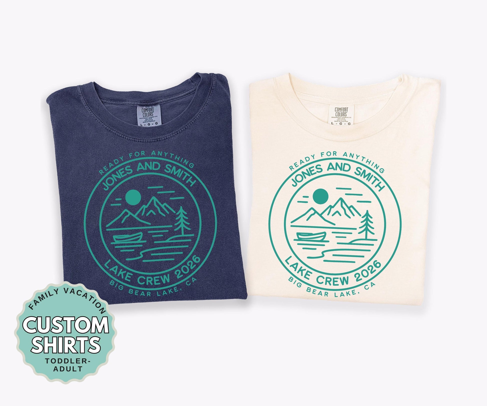 Family lake vacation shirts matching lake trip tees custom travel group getaway tops