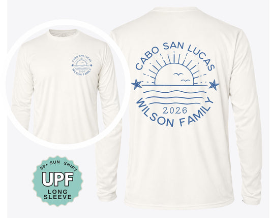 matching family vacation shirts personalized upf 50 long sleeve crew family beach trip outfits custom travel shirts adult youth toddler