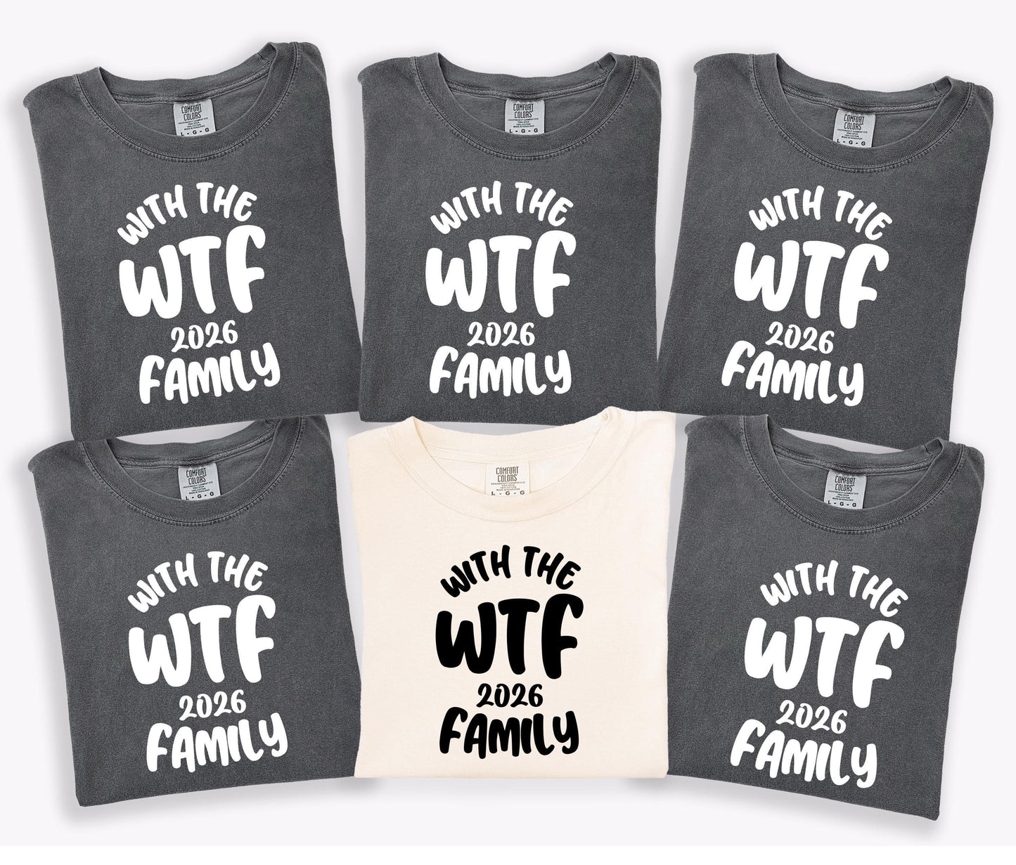 WTF with the family 2026 shirts matching vacation tees family trip group travel weekend getaway tops