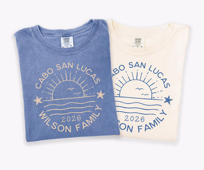 Family vacation shirts matching trip tees youth adult group getaway beach travel celebration tops