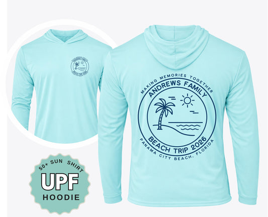 Matching Family Vacation Hoodie, UPF 50+ Sun Protection