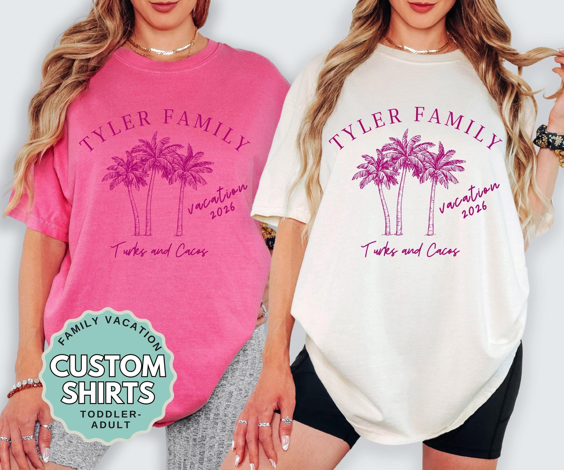 Matching Family Vacation Shirts Comfort Colors Adult Youth Custom Travel Tees