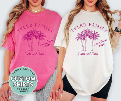 Matching Family Vacation Shirts Comfort Colors Adult Youth Custom Travel Tees