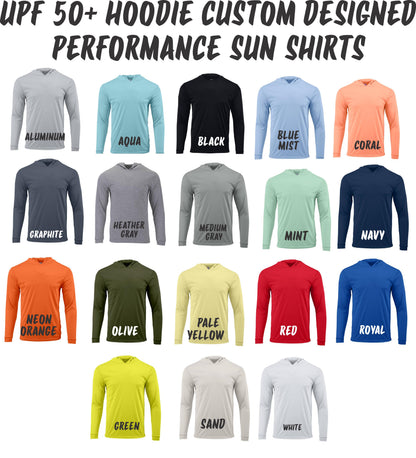 Custom Shirt UPF 50 long sleeve sun hoodie shirt moisture wicking quick dry breathable lightweight top UV protection with your logo outdoor