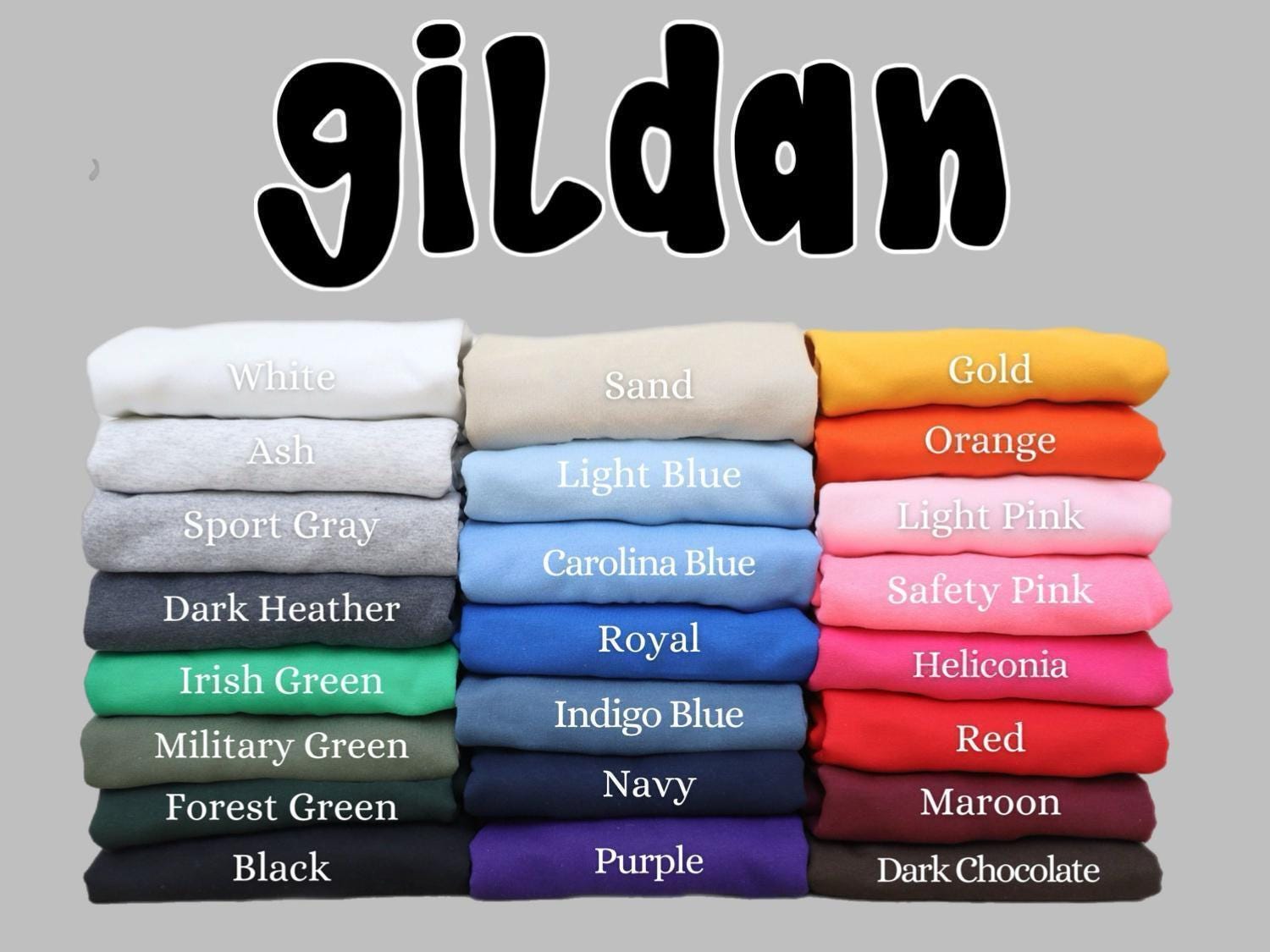 A collection of various colored t-shirts stacked on top of each other, with the word "giltan" written above them.