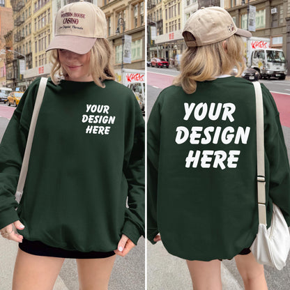 Custom Logo Sweatshirt Gildan 18000, Business Crewneck, Company Logo Shirt, Custom Work Sweatshirt, Branded Apparel, Staff Uniform