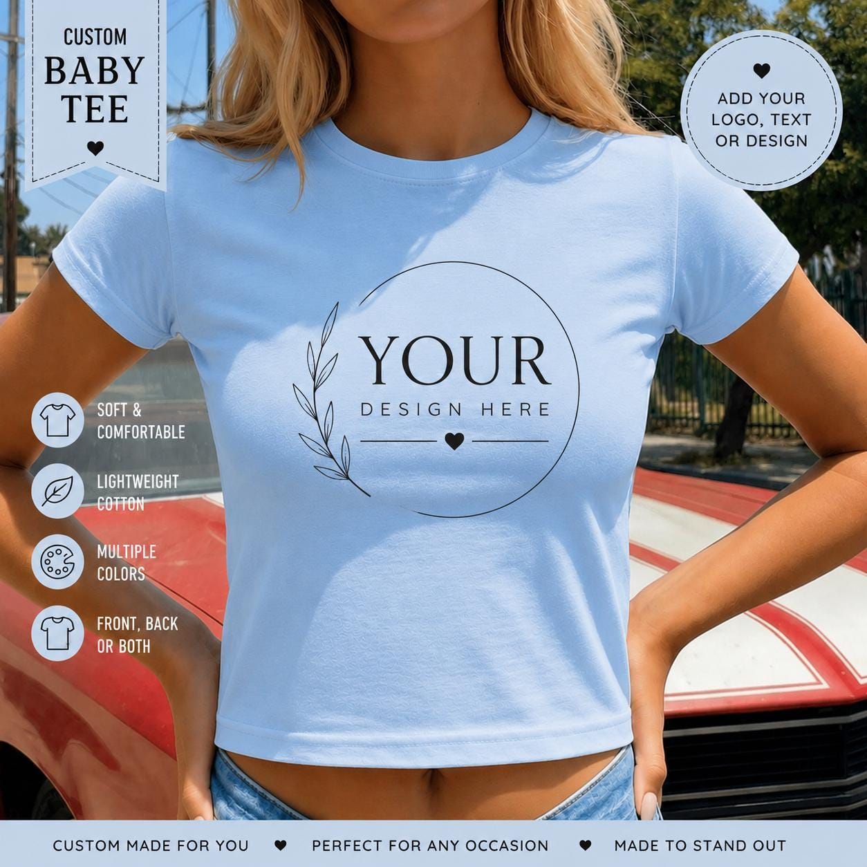 Gildan 5000B Y2K Baby Tee Custom Shirt, Fitted T Shirt, Personalized Graphic Tee, Trendy Aesthetic Shirt, Custom Design Tee