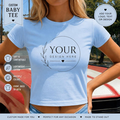 Gildan 5000B Y2K Baby Tee Custom Shirt, Fitted T Shirt, Personalized Graphic Tee, Trendy Aesthetic Shirt, Custom Design Tee