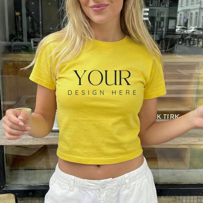 Gildan 5000B Y2K Baby Tee Custom Shirt, Fitted T Shirt, Personalized Graphic Tee, Trendy Aesthetic Shirt, Custom Design Tee